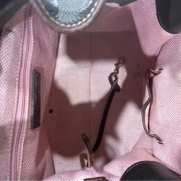 Vintage Dooney & Bourke Brown Leather Shoulder Bag - Picture 7 of 7